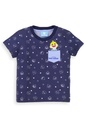 5844 Playera Baby Shark Color Azul Marino para Niño (15F3)