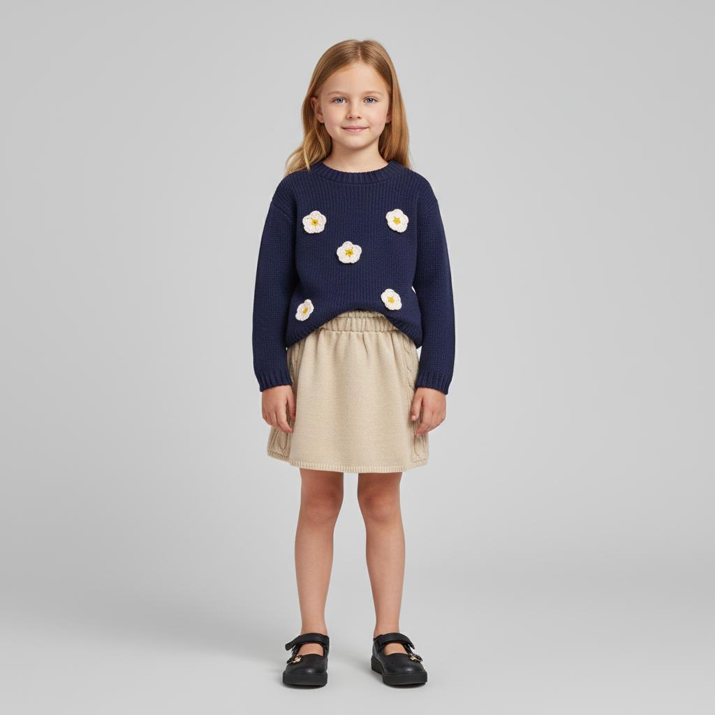 12852-T10-16 Falda de Niña (20F3)