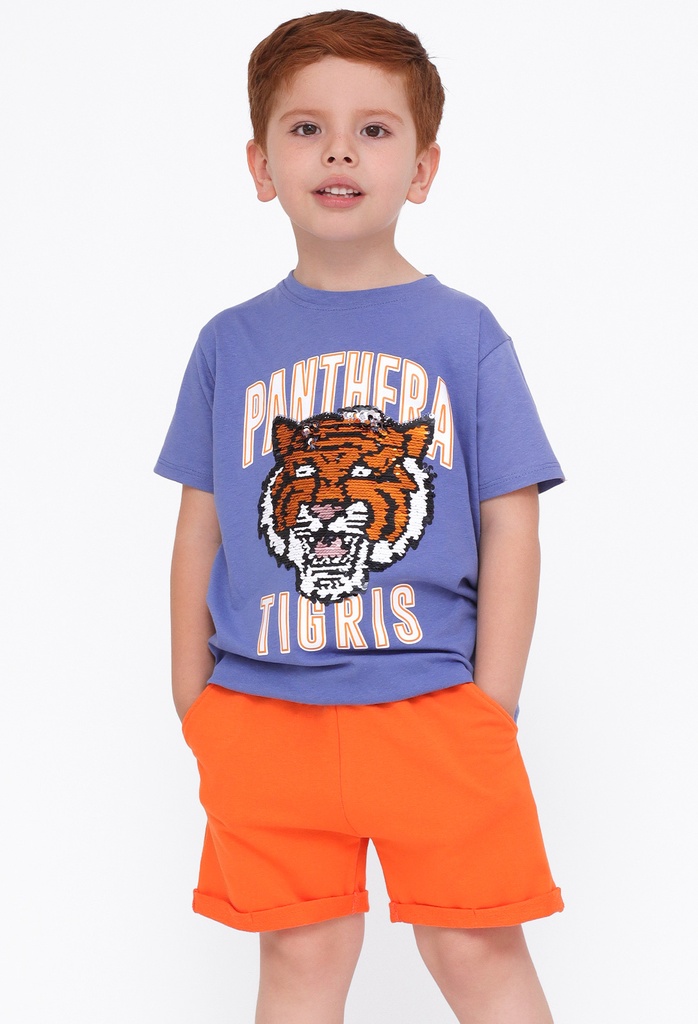 7673 Conjunto de playera y short para niño (12D2)