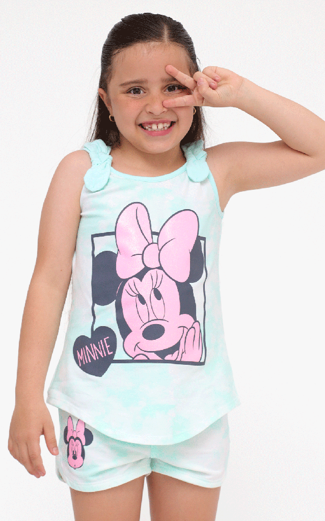 210618 Conjunto de blusa y short para niña (5A3)