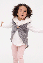 6703 Chaleco Flannel Gris (15B4)