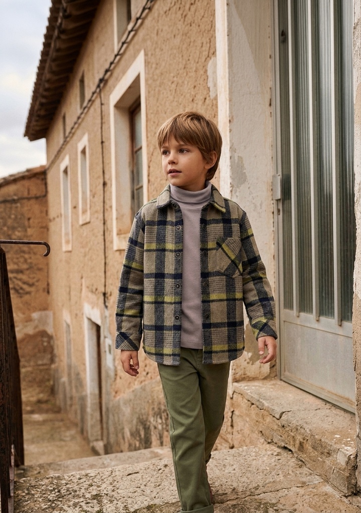 10016-C Cafe -JL22077S Camisa de Niño (17D2)