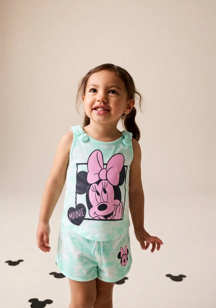 210618 Conjunto de blusa y short para niña (26A1)