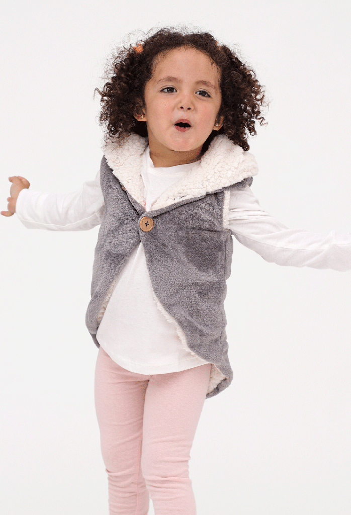 6703 Chaleco Flannel Gris (15B4)