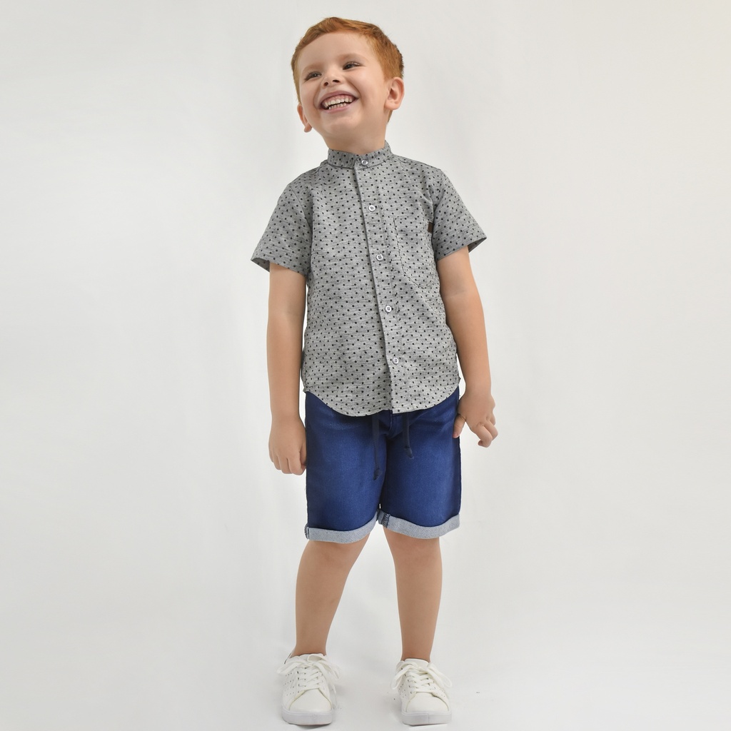 5804 Fashion Polka Dot Gray Set (15D1)