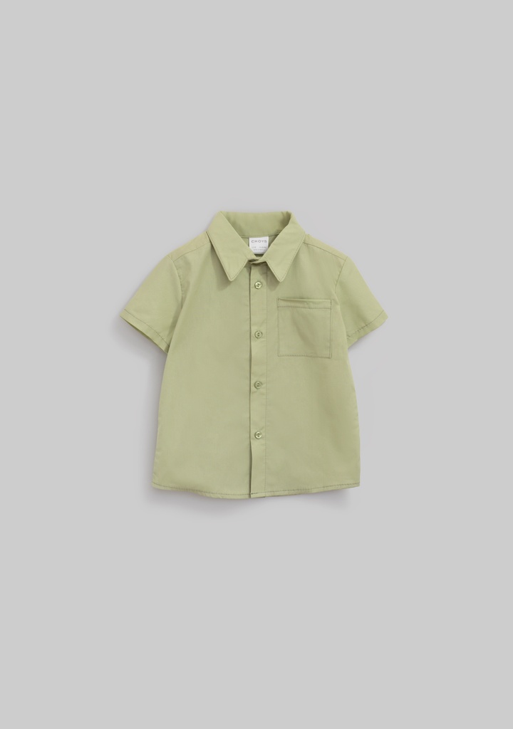 13195 Camisa Verde Pistache de Niño (5E1)