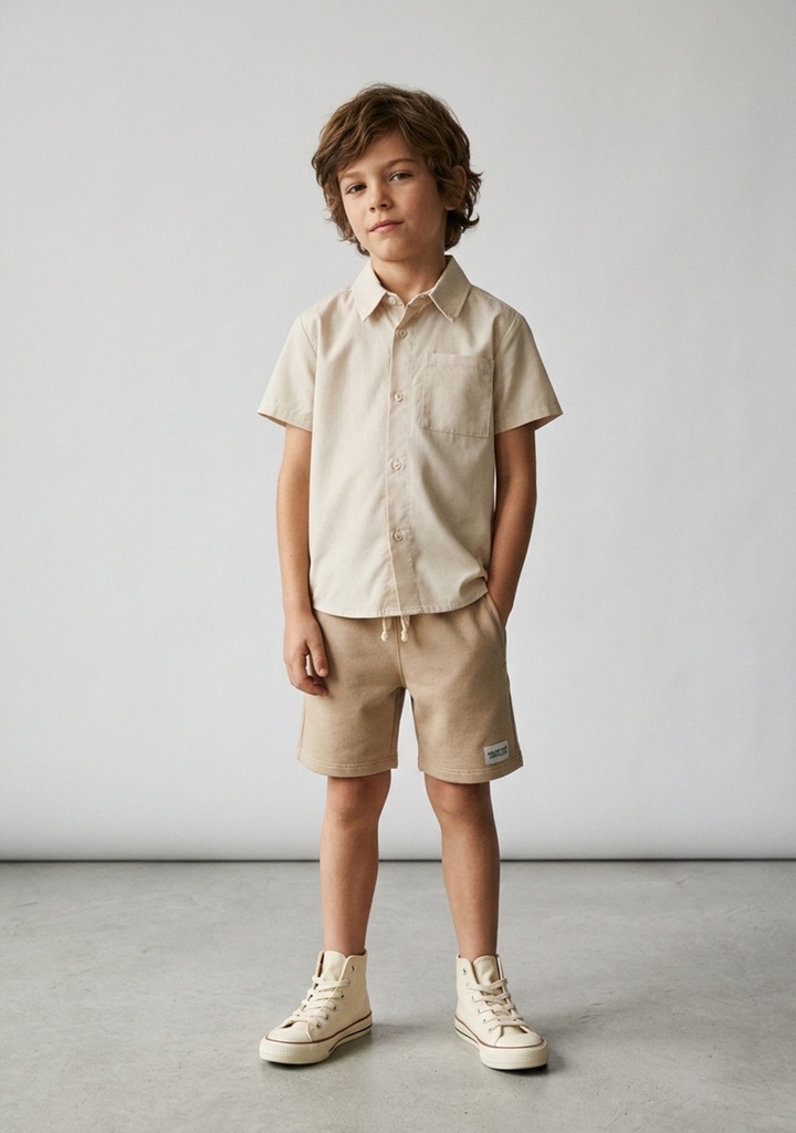 13197-B Camisa Blanca de Niño (20D2)