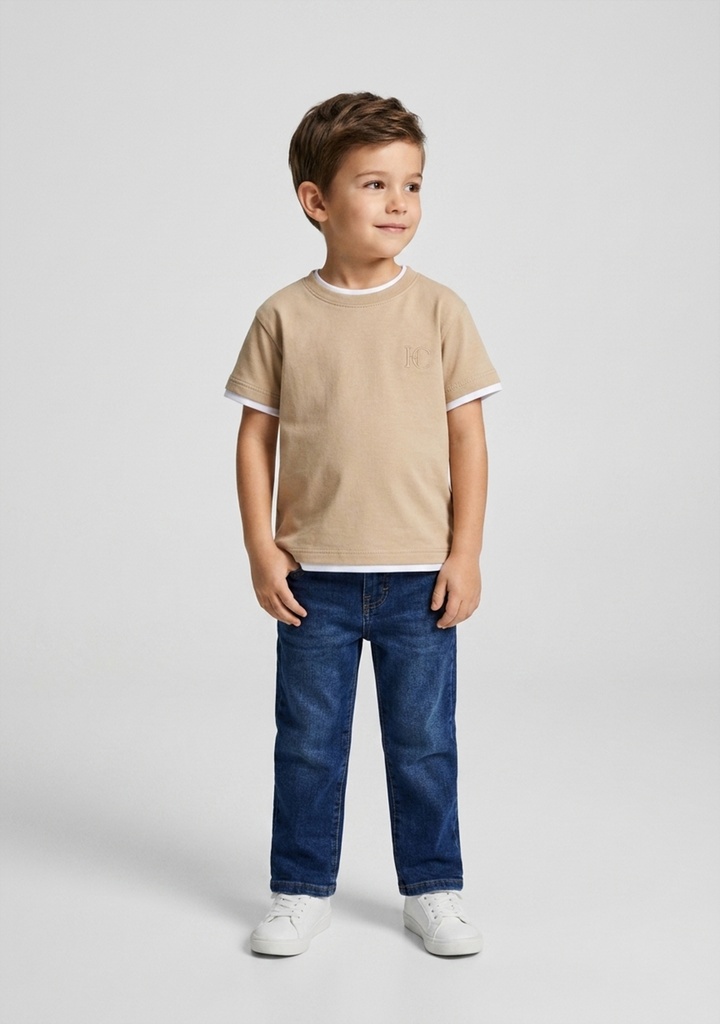 13177-C Playera Café de Niño (8D4)