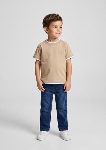 13177-B Playera Beige de Niño (15D4)