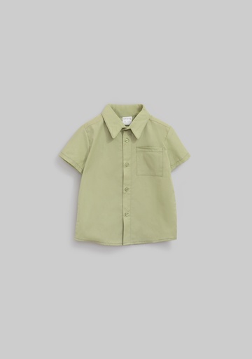 13195-M Camisa Verde Militar de Niño (15D3)